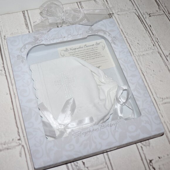 🤍 STEPHAN BABY KEEPSAKE BONNET · INFANT 🤍 - Picture 1 of 6